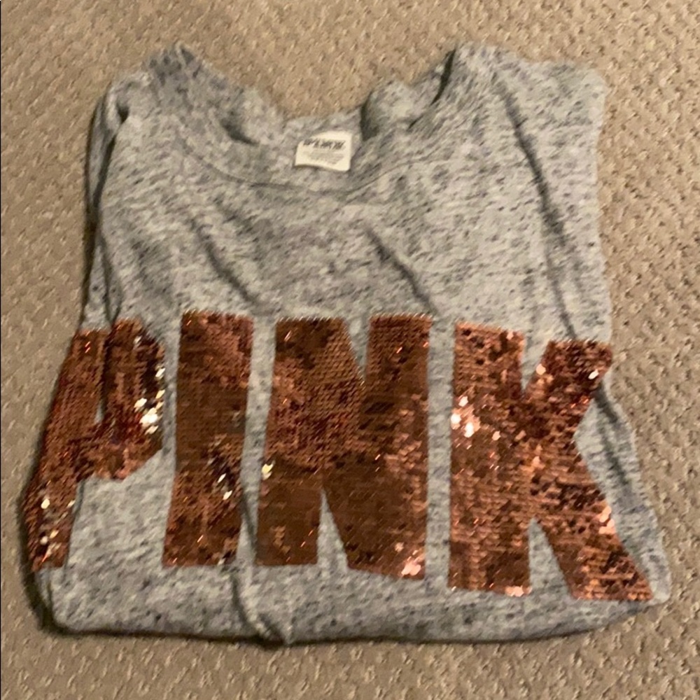 VS Pink Bling Long Sleeve Tee